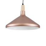 GloboStar® FERCLA 01223 Μοντέρνο Κρεμαστό Φωτιστικό Οροφής Μονόφωτο 1 x E27 AC220-240V - Φ40 x Υ30cm - Χάλκινο Μεταλλικό Καμπάνα