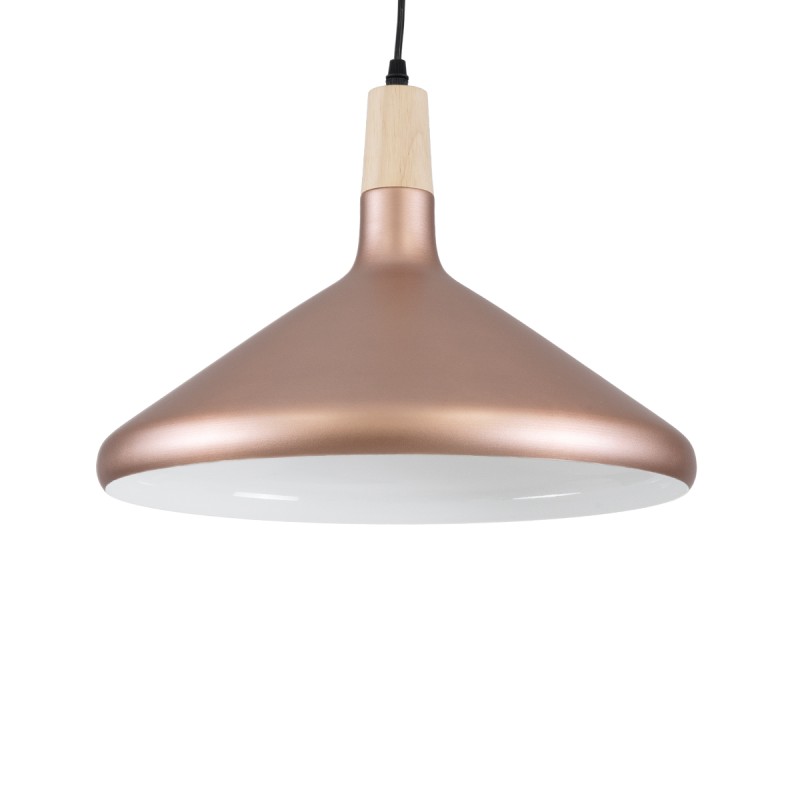 GloboStar® FERCLA 01223 Μοντέρνο Κρεμαστό Φωτιστικό Οροφής Μονόφωτο 1 x E27 AC220-240V - Φ40 x Υ30cm - Χάλκινο Μεταλλικό Καμπάνα