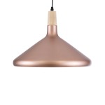 GloboStar® FERCLA 01223 Μοντέρνο Κρεμαστό Φωτιστικό Οροφής Μονόφωτο 1 x E27 AC220-240V - Φ40 x Υ30cm - Χάλκινο Μεταλλικό Καμπάνα