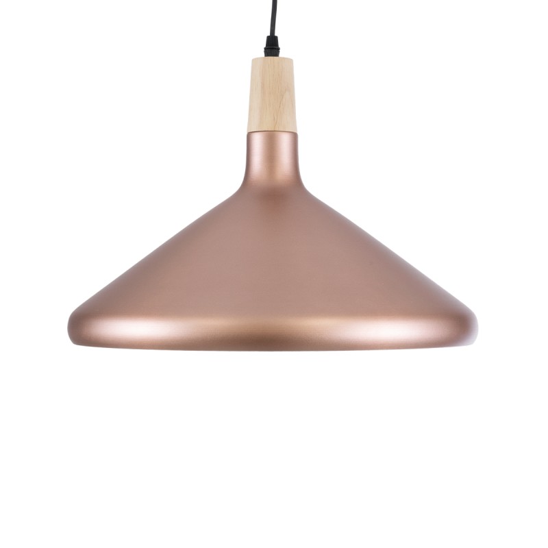 GloboStar® FERCLA 01223 Μοντέρνο Κρεμαστό Φωτιστικό Οροφής Μονόφωτο 1 x E27 AC220-240V - Φ40 x Υ30cm - Χάλκινο Μεταλλικό Καμπάνα