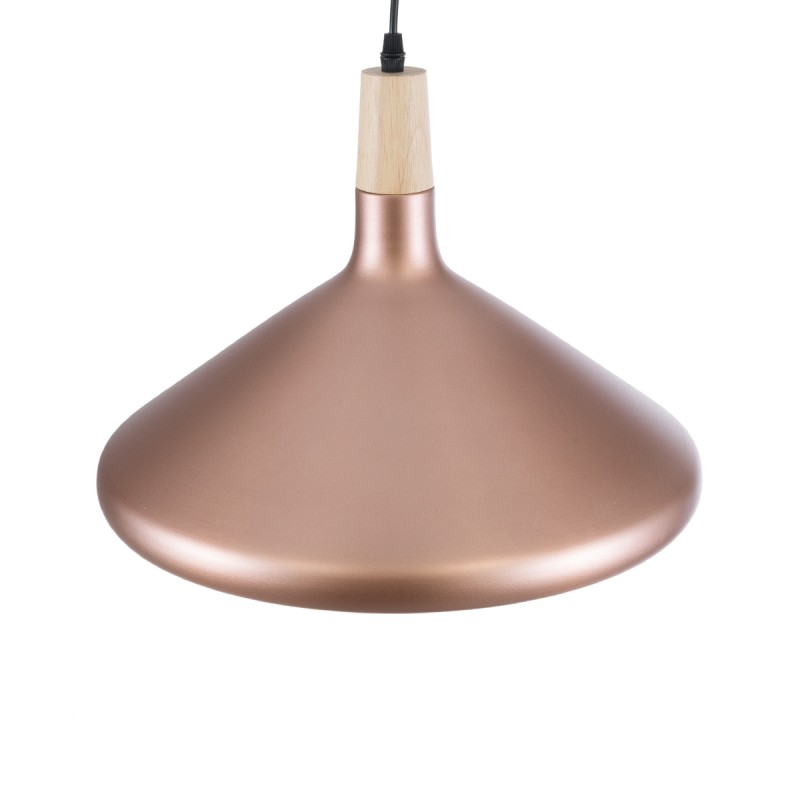 GloboStar® FERCLA 01223 Μοντέρνο Κρεμαστό Φωτιστικό Οροφής Μονόφωτο 1 x E27 AC220-240V - Φ40 x Υ30cm - Χάλκινο Μεταλλικό Καμπάνα