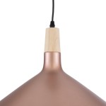 GloboStar® FERCLA 01223 Μοντέρνο Κρεμαστό Φωτιστικό Οροφής Μονόφωτο 1 x E27 AC220-240V - Φ40 x Υ30cm - Χάλκινο Μεταλλικό Καμπάνα