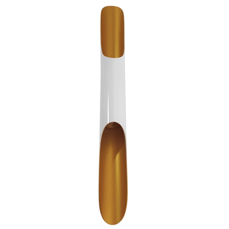 GloboStar® CHARME 01303 Μοντέρνο Φωτιστικό Τοίχου Απλίκα Δίφωτο Λευκό Χρυσό  Μεταλλικό Φ5.5 x Π8 x Υ60cm