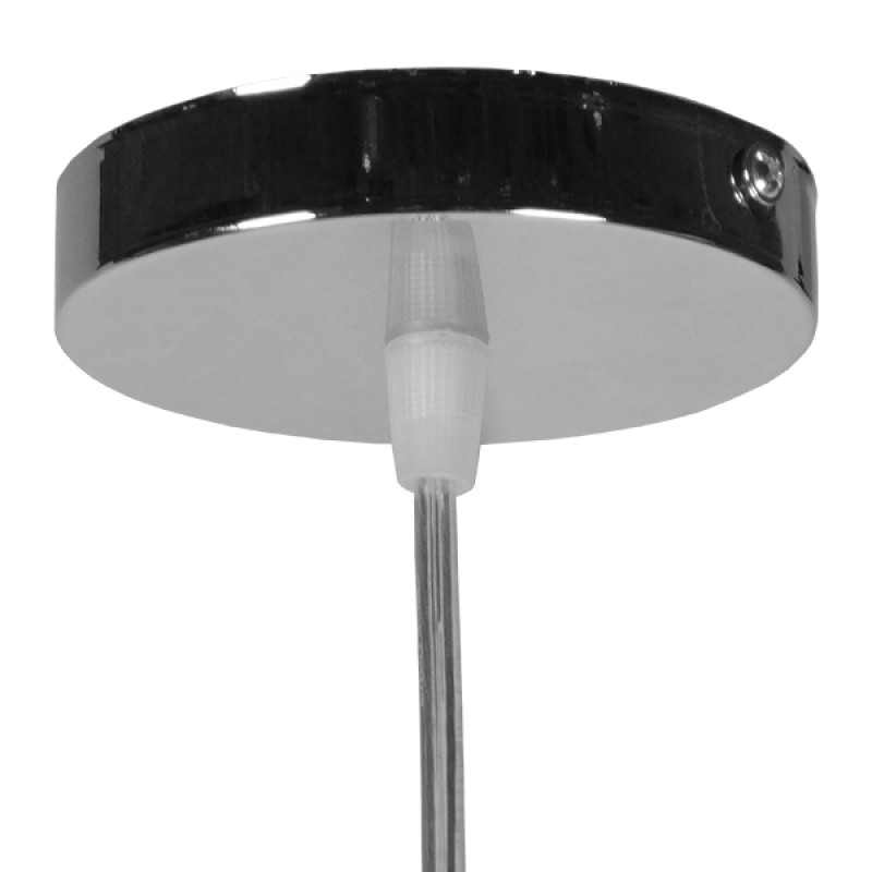GloboStar® BOSSANOVA 01313 Μοντέρνο Κρεμαστό Φωτιστικό Οροφής Μονόφωτο 1 x E27 Γυάλινο Γκρι Διάφανο Φ18 x Υ23cm