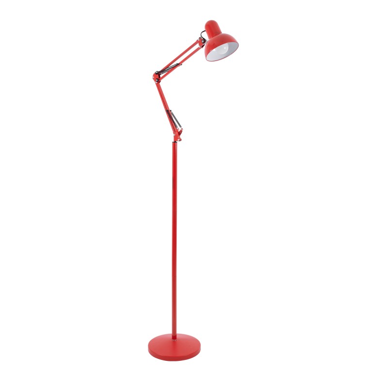 GloboStar® AUDREY 01470 Vintage Φωτιστικό Δαπέδου Μονόφωτο 1 x E27 Κόκκινο Μεταλλικό Καμπάνα D15 x H190cm