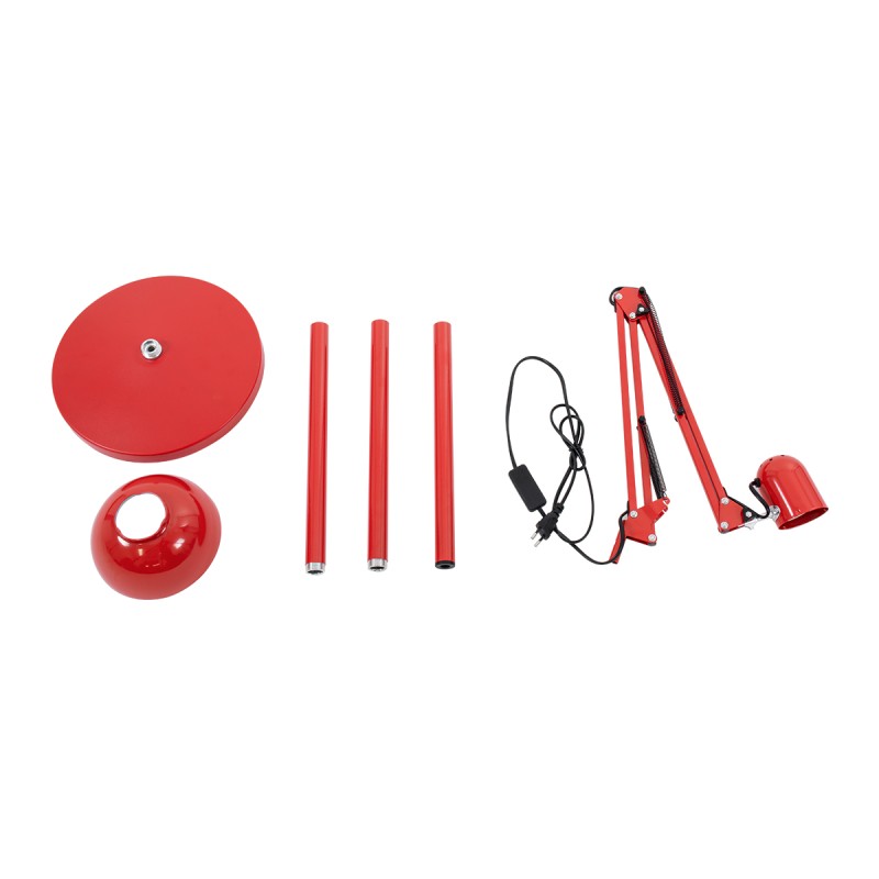 GloboStar® AUDREY 01470 Vintage Φωτιστικό Δαπέδου Μονόφωτο 1 x E27 Κόκκινο Μεταλλικό Καμπάνα D15 x H190cm