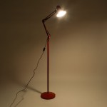 GloboStar® AUDREY 01470 Vintage Φωτιστικό Δαπέδου Μονόφωτο 1 x E27 Κόκκινο Μεταλλικό Καμπάνα D15 x H190cm