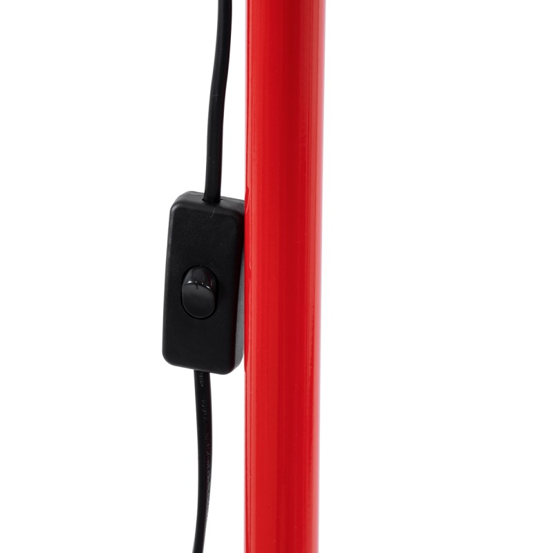 GloboStar® AUDREY 01470 Vintage Φωτιστικό Δαπέδου Μονόφωτο 1 x E27 Κόκκινο Μεταλλικό Καμπάνα D15 x H190cm