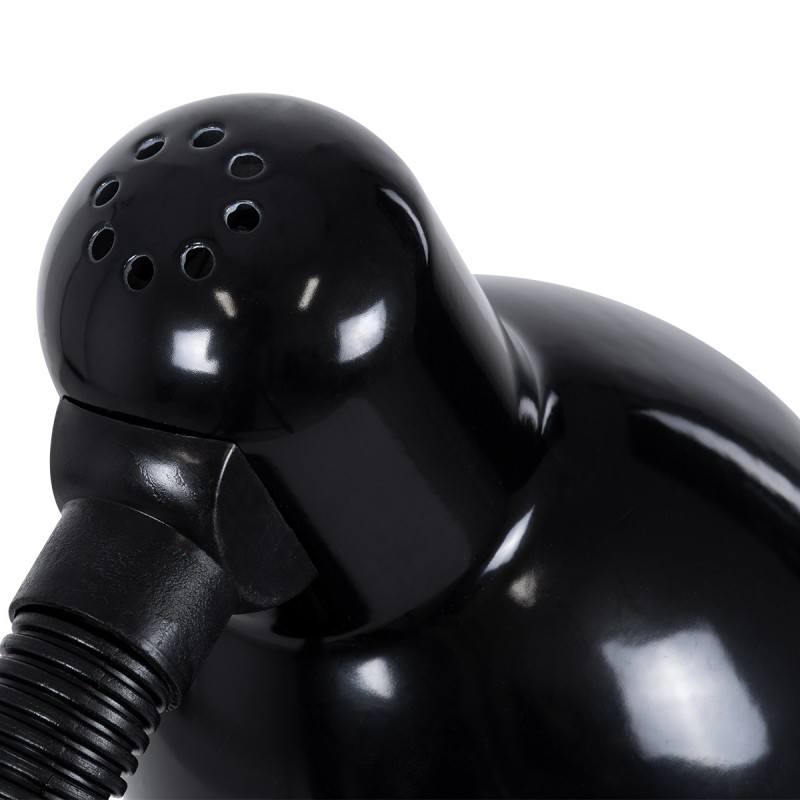 GloboStar® STUDENT BLACK 01530 Μοντέρνο Επιτραπέζιο Φωτιστικό Γραφείου Μονόφωτο 1 x E27 Μαύρο με Λευκό Μεταλλικό με Διακόπτη ΟN/OFF Καμπάνα Φ12 x Υ32cm