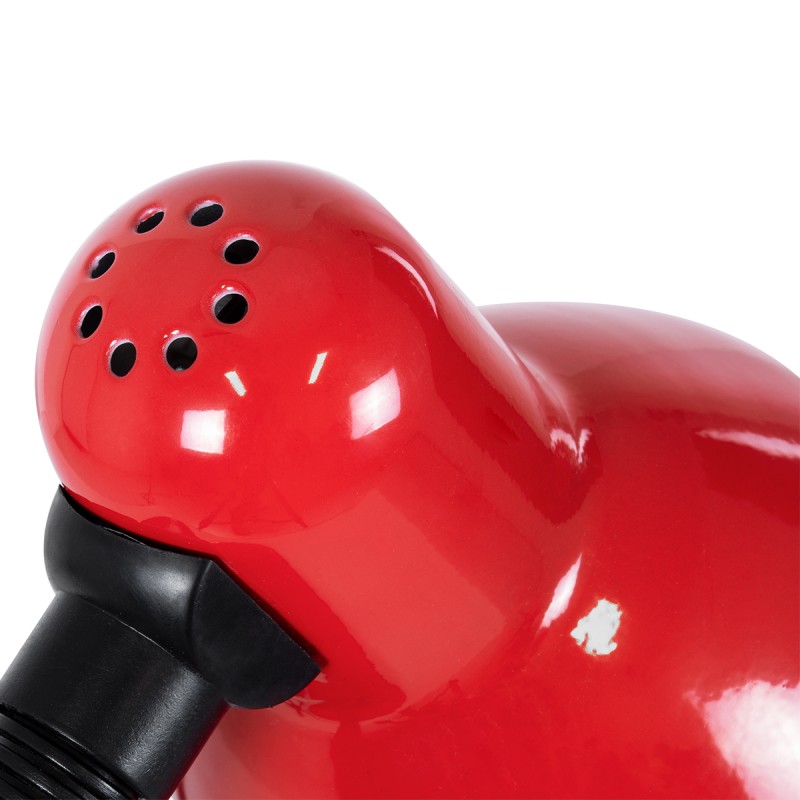 GloboStar® STUDENT RED 01535 Μοντέρνο Επιτραπέζιο Φωτιστικό Γραφείου Μονόφωτο 1 x E27 Κόκκινο με Λευκό Μεταλλικό με Διακόπτη ΟN/OFF Καμπάνα Φ12 x Υ32cm