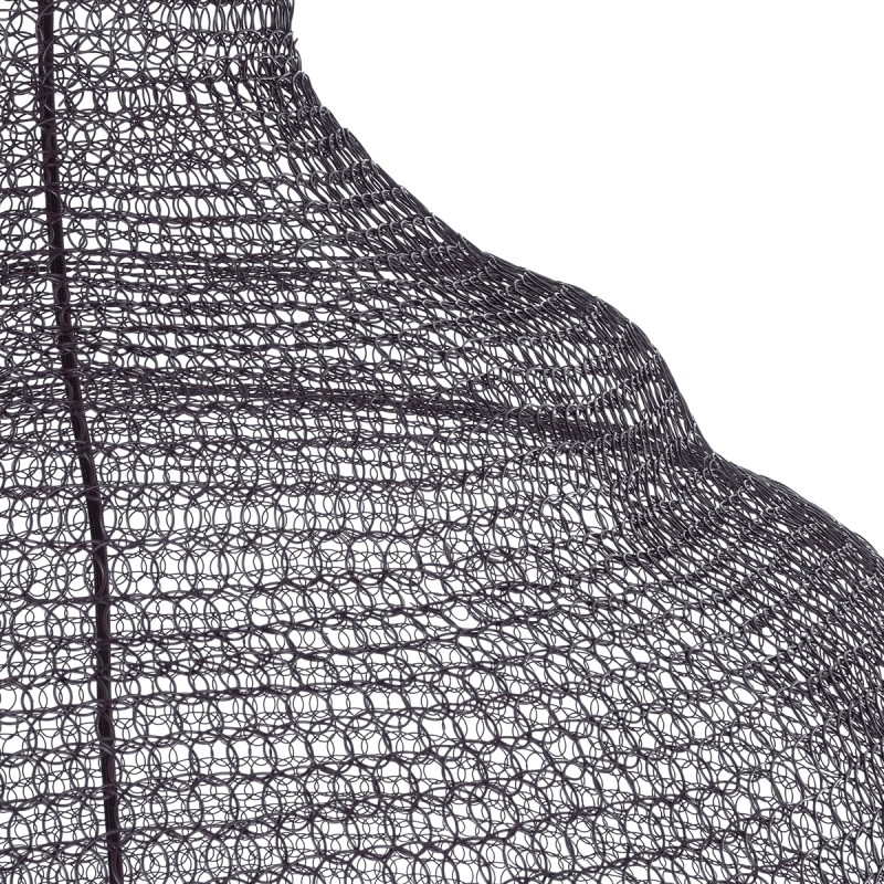 GloboStar® KENTUCKY 01887 Vintage Κρεμαστό Φωτιστικό Οροφής Μονόφωτο 1 x E27 AC220-240V IP20 - Φ90 x Υ110cm - Σκούρο Καφέ Μεταλλικό Πλέγμα