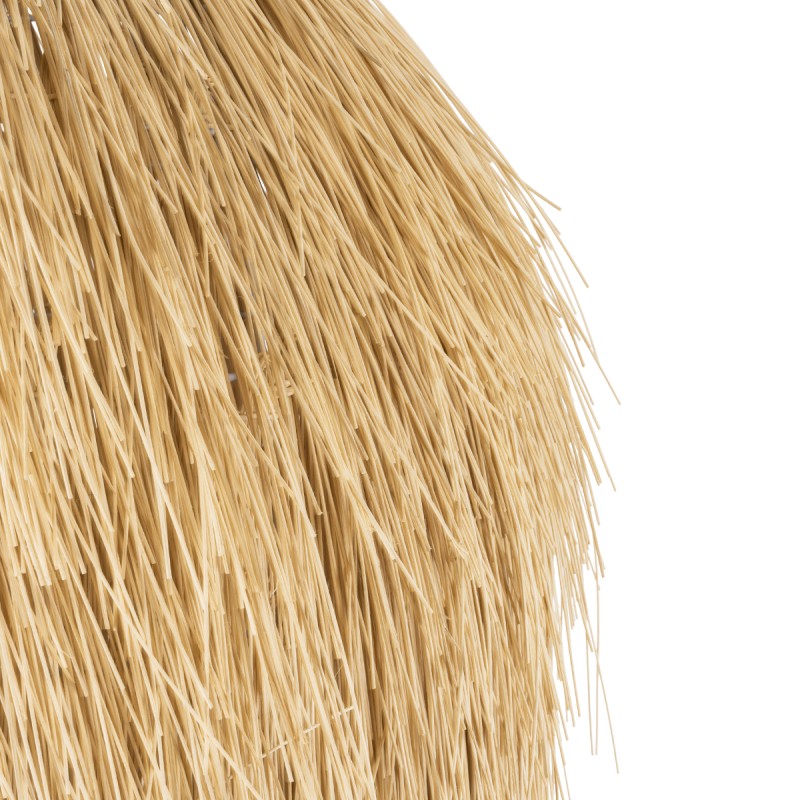 GloboStar® ARCHIPELAGO 01913 Boho Κρεμαστό Φωτιστικό Οροφής Μονόφωτο 1 x E27 AC220-240V IP20 - Φ80 x Υ100cm - Μπεζ Ξύλινο Πλέγμα