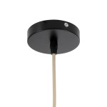 GloboStar® AREMBEPE 02178 Boho Κρεμαστό Φωτιστικό Οροφής Μονόφωτο 1 x E27 AC220-240V IP20 - Φ34 x Υ70cm - Μπεζ Φυσική Ράφια Νήμα Πλέγμα Καμπάνα