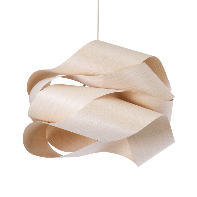 GloboStar® SARDIGNA 02181 Boho Κρεμαστό Φωτιστικό Οροφής Μονόφωτο 1 x E27 AC220-240V IP20 - Φ60 x Υ30cm - Μπεζ Λεπτό Φύλλο Ξύλου Πλέγμα