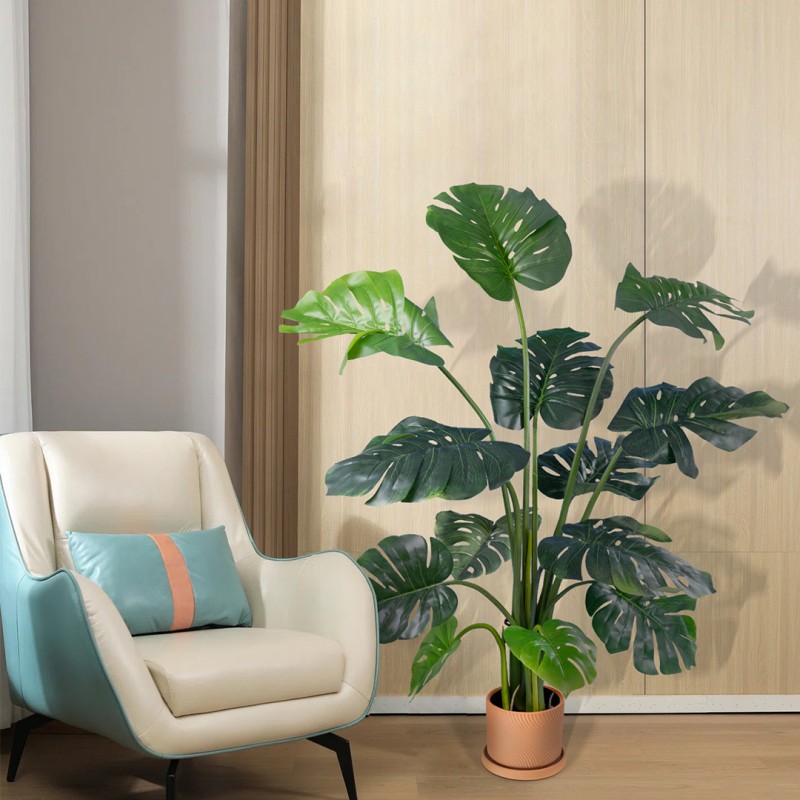 GloboStar® Artificial Garden MONSTERA PLANT 20003 - Τεχνητό Διακοσμητικό Φυτό Μονστέρα Υ150cm