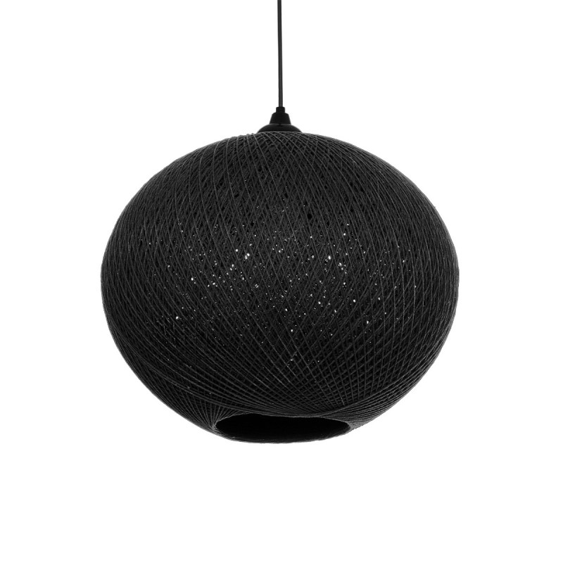 GLOBOSTAR® SOLEI 205-0004 Boho Κρεμαστό Φωτιστικό Οροφής με Ντουί 1 x E27 AC 220-240V IP20 - Μαύρο - M40 x Π40 x Υ45cm