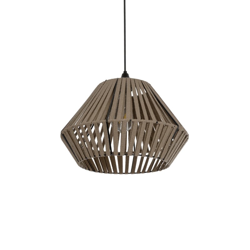 GLOBOSTAR® NUI 205-0067 Boho Κρεμαστό Φωτιστικό Οροφής με Ντουί 1 x E27 AC 220-240V IP20 - Μπεζ - M36 x Π36 x Υ27cm