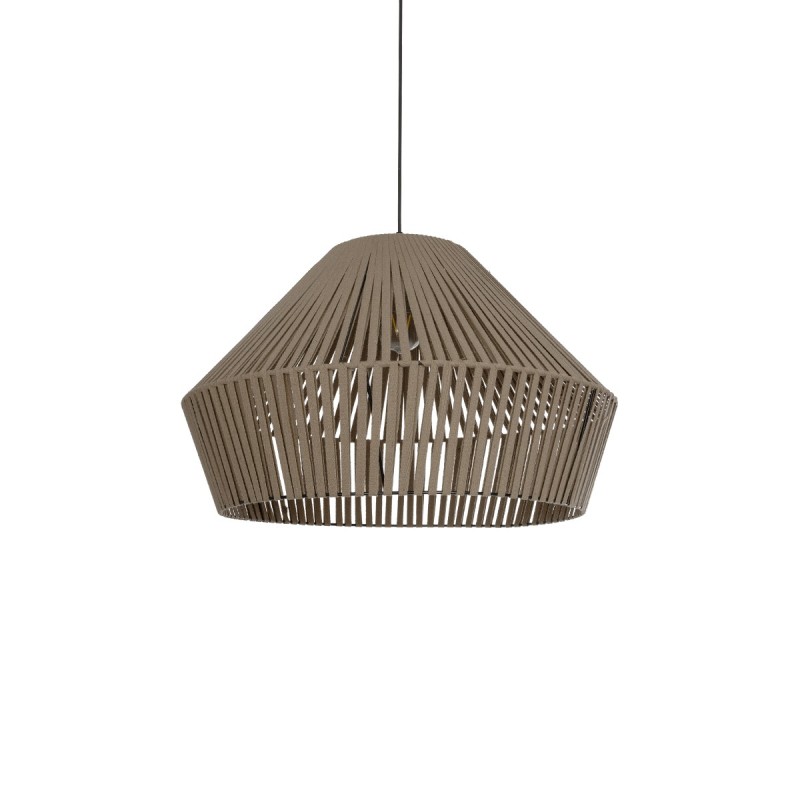 GLOBOSTAR® NUI 205-0068 Boho Κρεμαστό Φωτιστικό Οροφής με Ντουί 1 x E27 AC 220-240V IP20 - Μπεζ - M60 x Π60 x Υ41cm