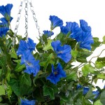 GloboStar® Artificial Garden MORNING GLORY HANGING PLANT 20636 Τεχνητό Κρεμαστό Διακοσμητικό Φυτό Ορτανσίας Y55cm