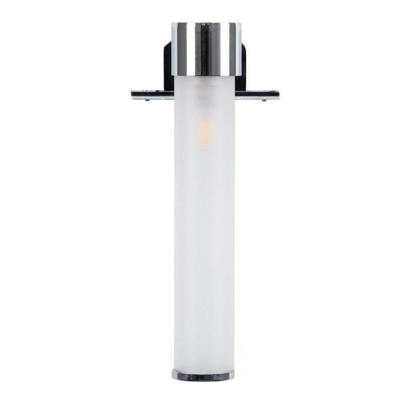 GloboStar® ELSA 60406 Μοντέρνο Φωτιστικό Τοίχου - Απλίκα Καθρέπτη Μπάνιου - Πίνακα 1 x G9 360° AC 220-240V IP44 Μ3.5 x Π13.5 x Υ20cm - Χρώμιο Νίκελ - 5 Χρόνια Εγγύηση