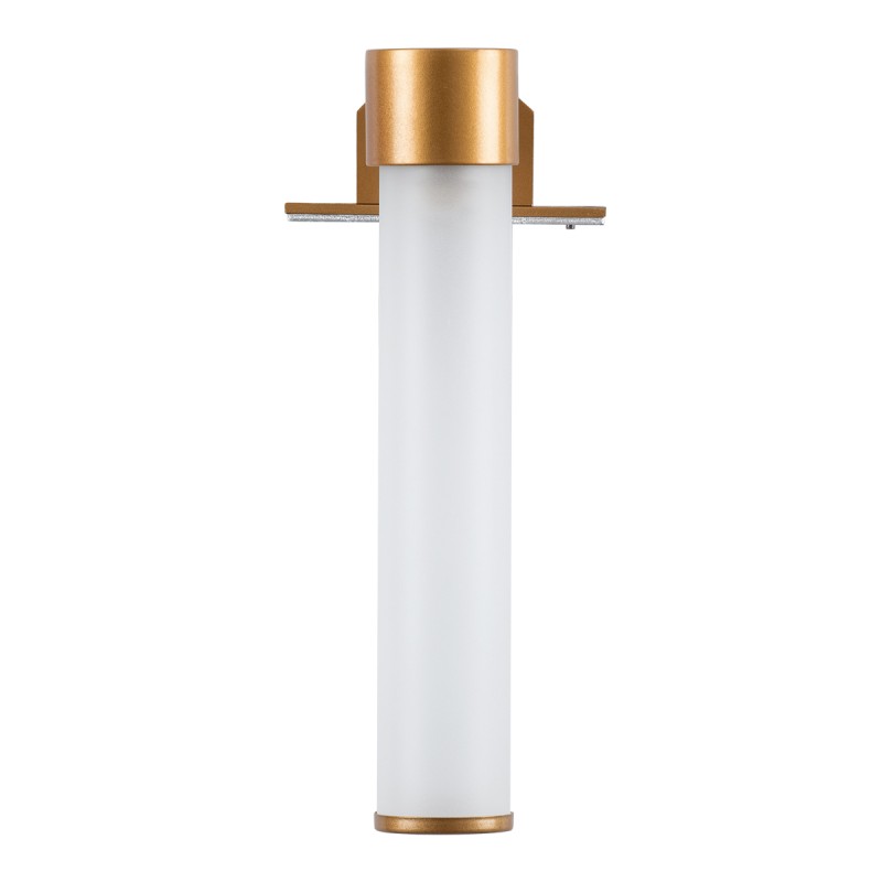 GloboStar® ELSA 60407 Μοντέρνο Φωτιστικό Τοίχου - Απλίκα Καθρέπτη Μπάνιου - Πίνακα 1 x G9 360° AC 220-240V IP44 Μ3.5 x Π13.5 x Υ20cm - Χάλκινο - 5 Χρόνια Εγγύηση