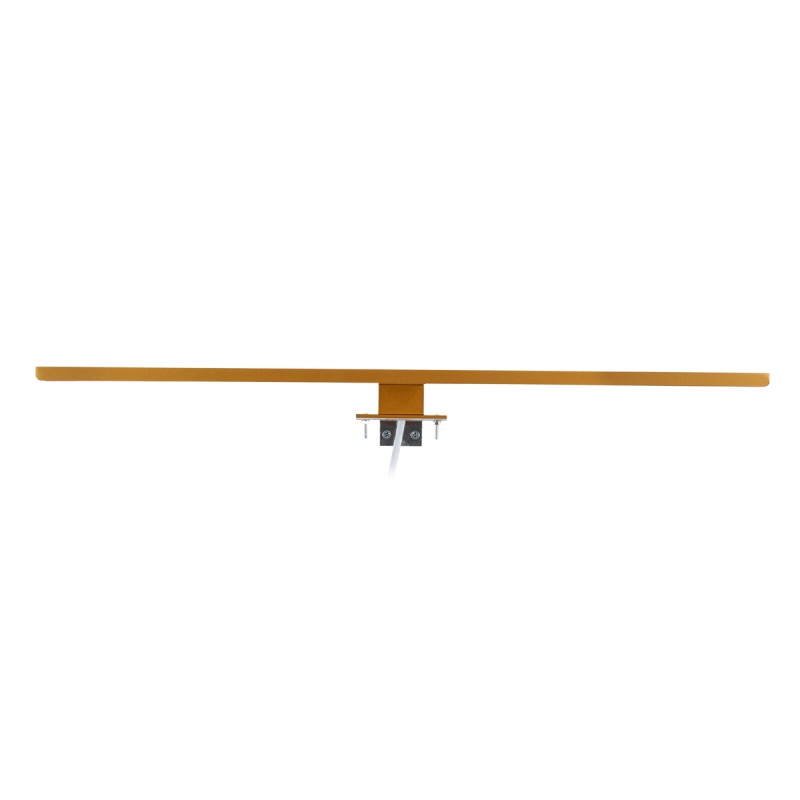 GloboStar® NINA 60423 Μοντέρνο Φωτιστικό Τοίχου - Απλίκα Καθρέπτη Μπάνιου - Πίνακα LED 12W 1400lm 120° AC 220-240V IP44 Μ60 x Π10.5 x Υ4cm - Φυσικό Λευκό 4500K - Χάλκινο - 3 Χρόνια Εγγύηση