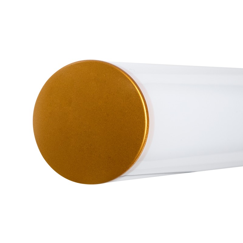 GloboStar® MABEL 60431 Μοντέρνο Φωτιστικό Τοίχου - Απλίκα Καθρέπτη Μπάνιου - Πίνακα LED 12W 1400lm 270° AC 220-240V IP44 Μ60 x Π10 x Υ5cm - Φυσικό Λευκό 4500K - Χάλκινο - 3 Χρόνια Εγγύηση