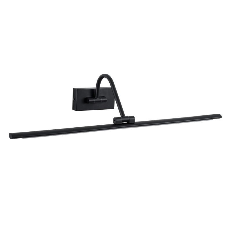 GloboStar® MIRA 60432 Μοντέρνο Φωτιστικό Τοίχου - Απλίκα Καθρέπτη Μπάνιου - Πίνακα LED 12W 1400lm 120° AC 220-240V IP44 Μ60 x Π20 x Υ13cm - Φυσικό Λευκό 4500K - Μαύρο - 3 Χρόνια Εγγύηση