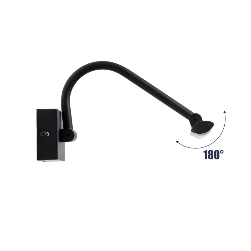 GloboStar® MIRA 60432 Μοντέρνο Φωτιστικό Τοίχου - Απλίκα Καθρέπτη Μπάνιου - Πίνακα LED 12W 1400lm 120° AC 220-240V IP44 Μ60 x Π20 x Υ13cm - Φυσικό Λευκό 4500K - Μαύρο - 3 Χρόνια Εγγύηση