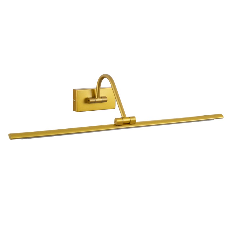 GloboStar® MIRA 60433 Μοντέρνο Φωτιστικό Τοίχου - Απλίκα Καθρέπτη Μπάνιου - Πίνακα LED 12W 1400lm 120° AC 220-240V IP44 Μ60 x Π20 x Υ13cm - Φυσικό Λευκό 4500K - Χρυσό - 3 Χρόνια Εγγύηση