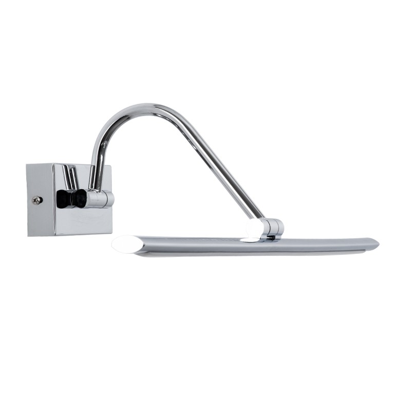 GloboStar® MIRA 60434 Μοντέρνο Φωτιστικό Τοίχου - Απλίκα Καθρέπτη Μπάνιου - Πίνακα LED 12W 1400lm 120° AC 220-240V IP44 Μ60 x Π20 x Υ13cm - Φυσικό Λευκό 4500K - Χρώμιο Νίκελ - 3 Χρόνια Εγγύηση