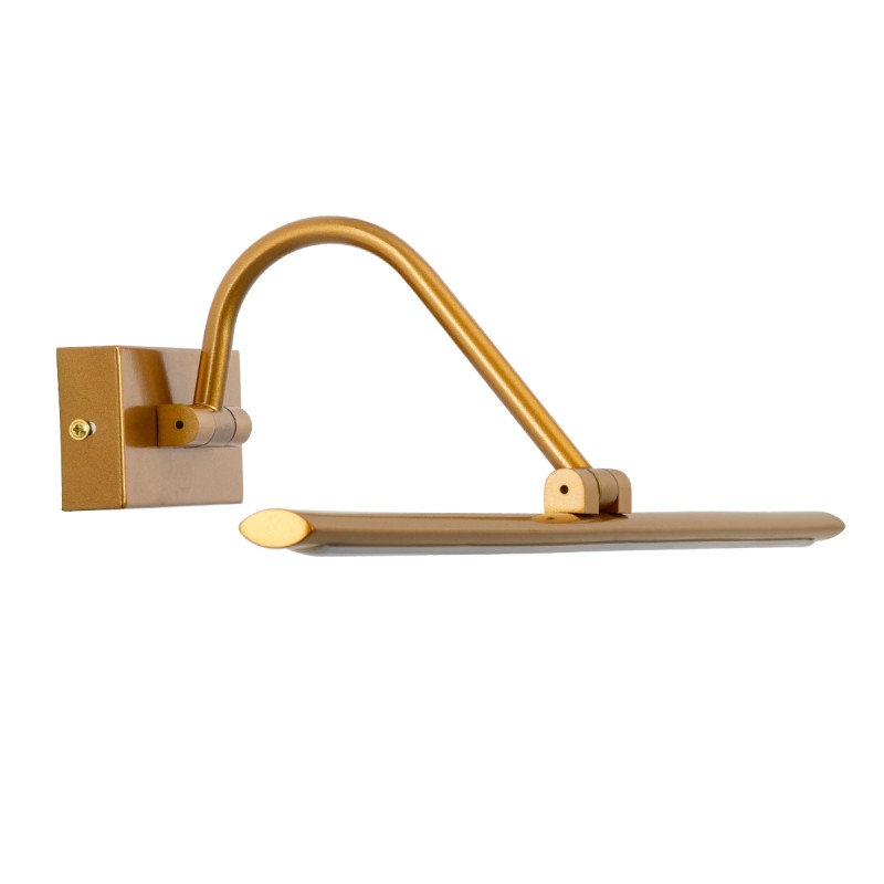 GloboStar® MIRA 60435 Μοντέρνο Φωτιστικό Τοίχου - Απλίκα Καθρέπτη Μπάνιου - Πίνακα LED 12W 1400lm 120° AC 220-240V IP44 Μ60 x Π20 x Υ13cm - Φυσικό Λευκό 4500K - Χάλκινο - 3 Χρόνια Εγγύηση