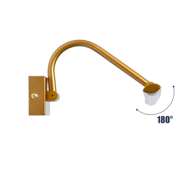 GloboStar® MIRA 60435 Μοντέρνο Φωτιστικό Τοίχου - Απλίκα Καθρέπτη Μπάνιου - Πίνακα LED 12W 1400lm 120° AC 220-240V IP44 Μ60 x Π20 x Υ13cm - Φυσικό Λευκό 4500K - Χάλκινο - 3 Χρόνια Εγγύηση