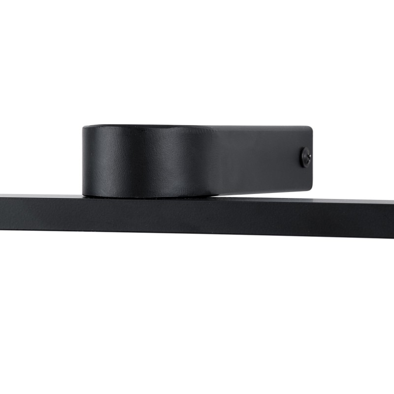 GloboStar® MEGAN 60448 Μοντέρνο Φωτιστικό Τοίχου - Απλίκα Καθρέπτη Μπάνιου - Πίνακα LED 12W 1400lm 120° AC 220-240V IP44 Μ60 x Π12 x Υ4cm - Φυσικό Λευκό 4500K - Μαύρο - 3 Χρόνια Εγγύηση