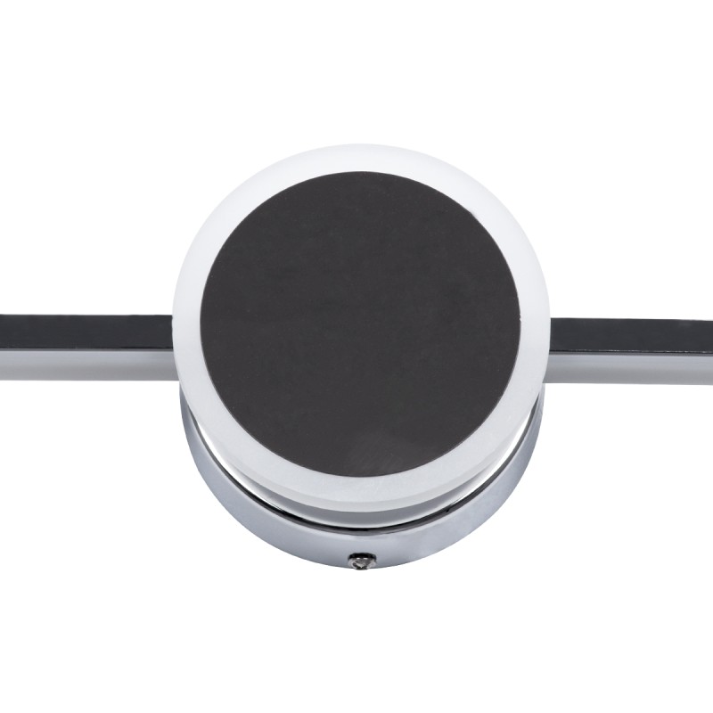 GloboStar® OPAL 60455 Μοντέρνο Φωτιστικό Τοίχου - Απλίκα Καθρέπτη Μπάνιου - Πίνακα LED 14W 1600lm 180° AC 220-240V IP44 Μ60 x Π6 x Υ10cm - Φυσικό Λευκό 4500K - Χρώμιο Νίκελ - 3 Χρόνια Εγγύηση