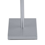 GloboStar® NEGA 60480 Μοντέρνο Επιδαπέδιο Φωτιστικό LED 2.2W 154lm 360° DC 5V Επαναφορτιζόμενο με Μπαταρία Li-ion 4000mAh - Διακόπτη Αφής - Θερμό Λευκό 2700K - Dimmable - D10 x H135cm - Ασημί - 2 Years Warranty