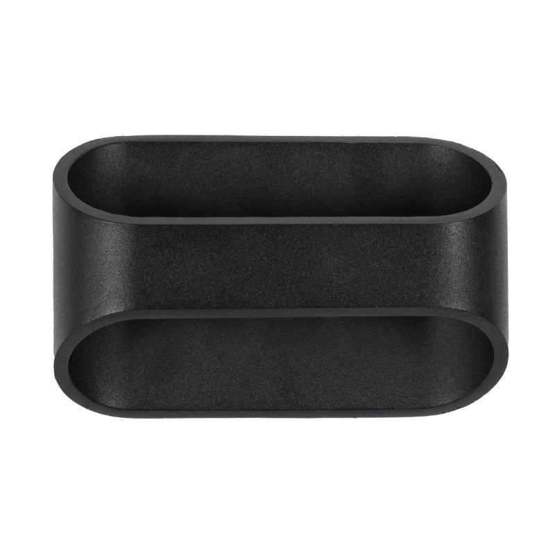 GloboStar® EDEN 60670 Φωτιστικό Τοίχου - Απλίκα Αρχιτεκτονικού Φωτισμού Εσωτερικού Χώρου Up & Down LED 10W 950lm 60° AC 220-240V IP20 Μ16 x Π10.5 x Υ9cm - Θερμό Λευκό 2700K - Μαύρο - Bridgelux Chip - 3 Years Warranty