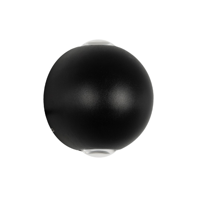 GLOBOSTAR® VEGA 60672 Μοντέρνο Φωτιστικό Τοίχου - Απλίκα LED 6W 750lm 30° AC 220-240V Αδιάβροχο IP65 Θερμό Λευκό 2700K - Bridgelux COB Chip & TÜV SÜD Driver - Μαύρο Ματ - Μ10 x Π7.5 x Υ10cm - 5 Χρόνια Εγγύηση