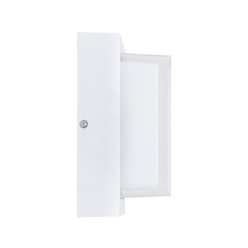 GLOBOSTAR® NEXUS 60769 Φωτιστικό Τοίχου - Απλίκα Εσωτερικού/Εξωτερικού Χώρου LED 10W 1050lm 120° AC175-265V Αδιάβροχο IP65 - Πλαστικό Σώμα - Φυσικό λευκό 4500K - Μ17 x Π17 x Υ9cm - Λευκό - Bridgelux Chip - 3 Χρόνια Εγγύηση