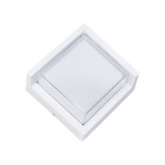 GLOBOSTAR® APEX 60772 Φωτιστικό Τοίχου - Απλίκα Εσωτερικού/Εξωτερικού Χώρου LED 10W 1050lm 120° AC175-265V Αδιάβροχο IP65 - Πλαστικό Σώμα - Φυσικό λευκό 4500K - Μ17 x Π17 x Υ9cm - Λευκό - Bridgelux Chip - 3 Χρόνια Εγγύηση