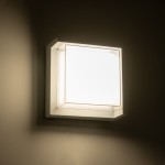 GLOBOSTAR® APEX 60772 Φωτιστικό Τοίχου - Απλίκα Εσωτερικού/Εξωτερικού Χώρου LED 10W 1050lm 120° AC175-265V Αδιάβροχο IP65 - Πλαστικό Σώμα - Φυσικό λευκό 4500K - Μ17 x Π17 x Υ9cm - Λευκό - Bridgelux Chip - 3 Χρόνια Εγγύηση