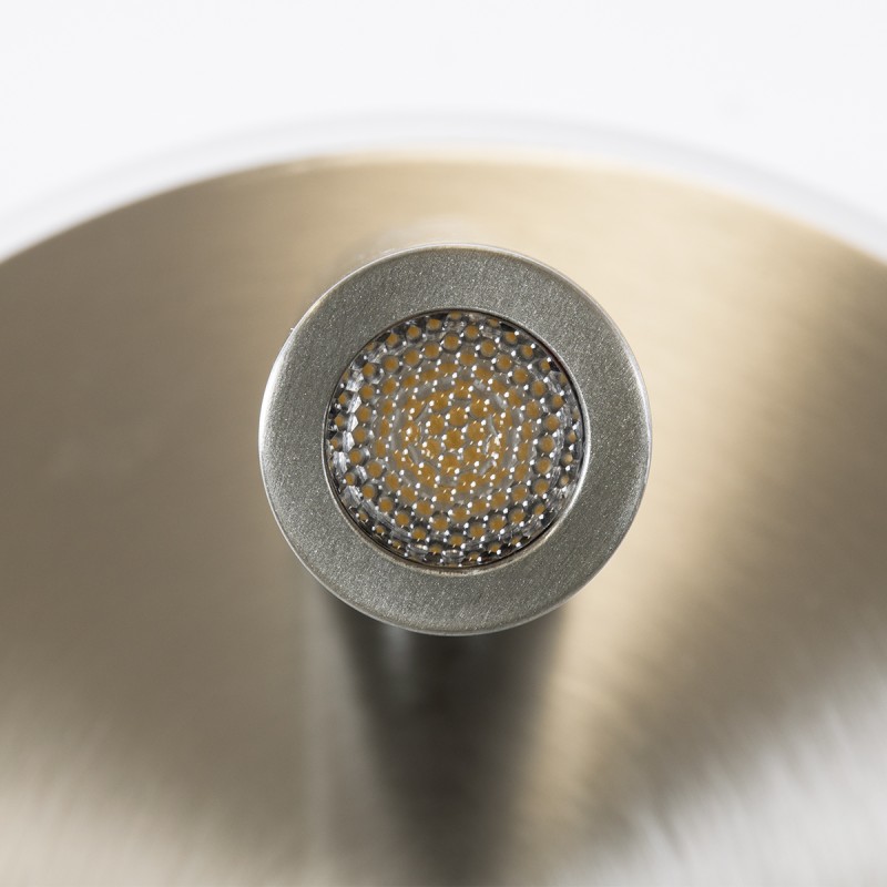 GloboStar® LADY-R 60941 Μοντέρνο Φωτιστικό Τοίχου - Απλίκα Ξενοδοχείου Bed Side LED 6W 600lm 36° & 360° AC 220-240V - Reading Light & Κρυφός Φωτισμός - Φορτιστής USB 3A - Φ15 x Υ7cm - Φυσικό Λευκό 4500K - Νίκελ Βούρτσας - 3 Χρόνια Εγγύηση