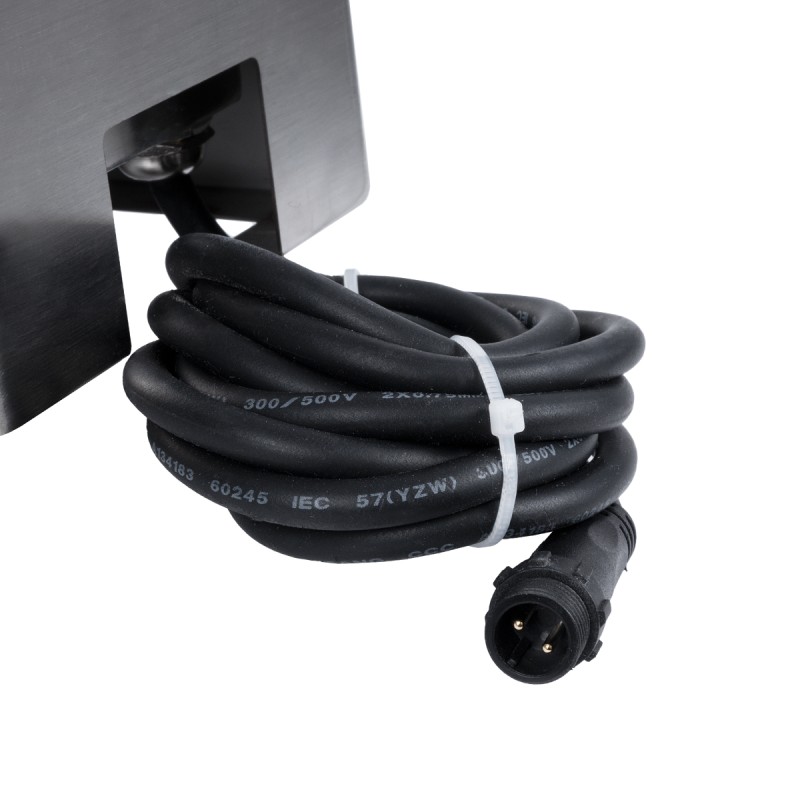 GloboStar® CYBOLITHOS 60946 Χωνευτό Φωτιστικό Σποτ Δαπέδου LED 2W 200lm 120° DC 24V Αδιάβροχο IP68 IK06 Μ10 x Π10 x Υ8cm Μπλε Dimmable - Tempered Γαλακτερό Γυαλί & Ανοξείδωτο Ατσάλι - Bridgelux Chip - 3 Χρόνια Εγγύηση