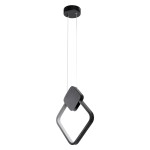 GloboStar® MARY 61082 Κρεμαστό Φωτιστικό Οροφής Design LED CCT 12W 1440lm 300° AC 220-240V - Εναλλαγή Φωτισμού μέσω Διακόπτη On/Off All In One Ψυχρό 6000k+Φυσικό 4500k+Θερμό 2700k Μ20 x Π2.3 x Υ28.5cm - Μαύρο