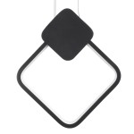 GloboStar® MARY 61082 Κρεμαστό Φωτιστικό Οροφής Design LED CCT 12W 1440lm 300° AC 220-240V - Εναλλαγή Φωτισμού μέσω Διακόπτη On/Off All In One Ψυχρό 6000k+Φυσικό 4500k+Θερμό 2700k Μ20 x Π2.3 x Υ28.5cm - Μαύρο