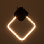 GloboStar® MARY 61082 Κρεμαστό Φωτιστικό Οροφής Design LED CCT 12W 1440lm 300° AC 220-240V - Εναλλαγή Φωτισμού μέσω Διακόπτη On/Off All In One Ψυχρό 6000k+Φυσικό 4500k+Θερμό 2700k Μ20 x Π2.3 x Υ28.5cm - Μαύρο