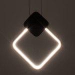 GloboStar® MARY 61082 Κρεμαστό Φωτιστικό Οροφής Design LED CCT 12W 1440lm 300° AC 220-240V - Εναλλαγή Φωτισμού μέσω Διακόπτη On/Off All In One Ψυχρό 6000k+Φυσικό 4500k+Θερμό 2700k Μ20 x Π2.3 x Υ28.5cm - Μαύρο