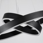 GloboStar® VENOM DUO 61185-DECO Κρεμαστό Φωτιστικό Δαχτυλίδι-Κύκλος LED CCT 75W 8818lm 120° AC 220-240V - Εναλλαγή Φωτισμού μέσω Τηλεχειριστηρίου All In One Ψυχρό 6000K+Φυσικό 4500K+Θερμό 2700K Dimmable Φ40+60cm - Μαύρο - 3 Years Warranty