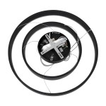 GloboStar® VENOM DUO 61185-DECO Κρεμαστό Φωτιστικό Δαχτυλίδι-Κύκλος LED CCT 75W 8818lm 120° AC 220-240V - Εναλλαγή Φωτισμού μέσω Τηλεχειριστηρίου All In One Ψυχρό 6000K+Φυσικό 4500K+Θερμό 2700K Dimmable Φ40+60cm - Μαύρο - 3 Years Warranty