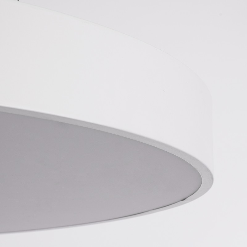 GloboStar® BURTON 61205-S Πλαφονιέρα Οροφής LED CCT 100W 11020lm 120° AC 220-240V - Εναλλαγή Φωτισμού μέσω Τηλεχειριστηρίου All In One Ψυχρό 6000k+Φυσικό 4500k+Θερμό 2700k Dimmable Φ80cm - Λευκό - 3 Years Warranty